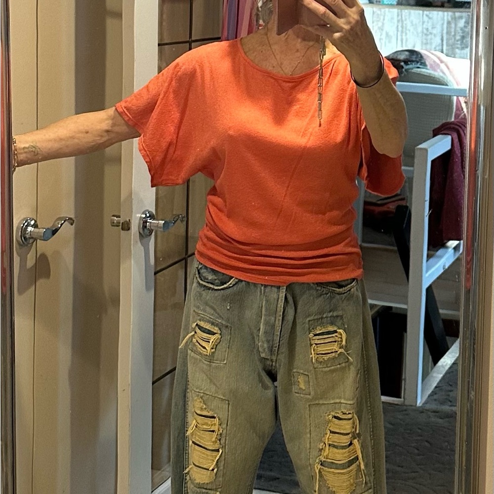 Michael Stars Orange Short Sleeve Tee